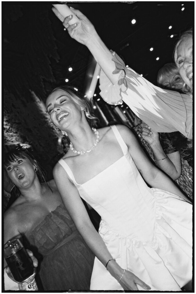 Elegant film photograph of bride and groom at Kinkell Byre wedding venue