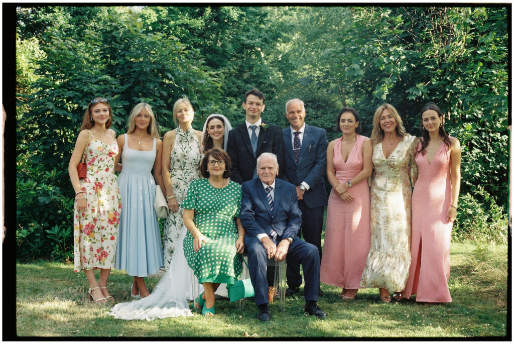 Wedding guests shot on 35mm film photography