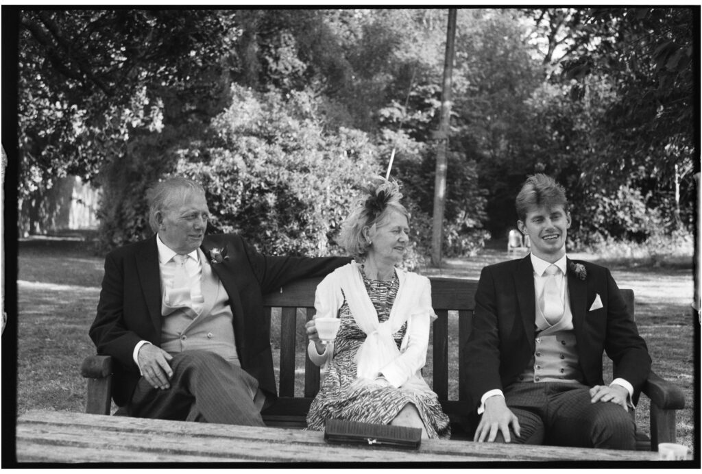 Wedding guests shot on 35mm film photography