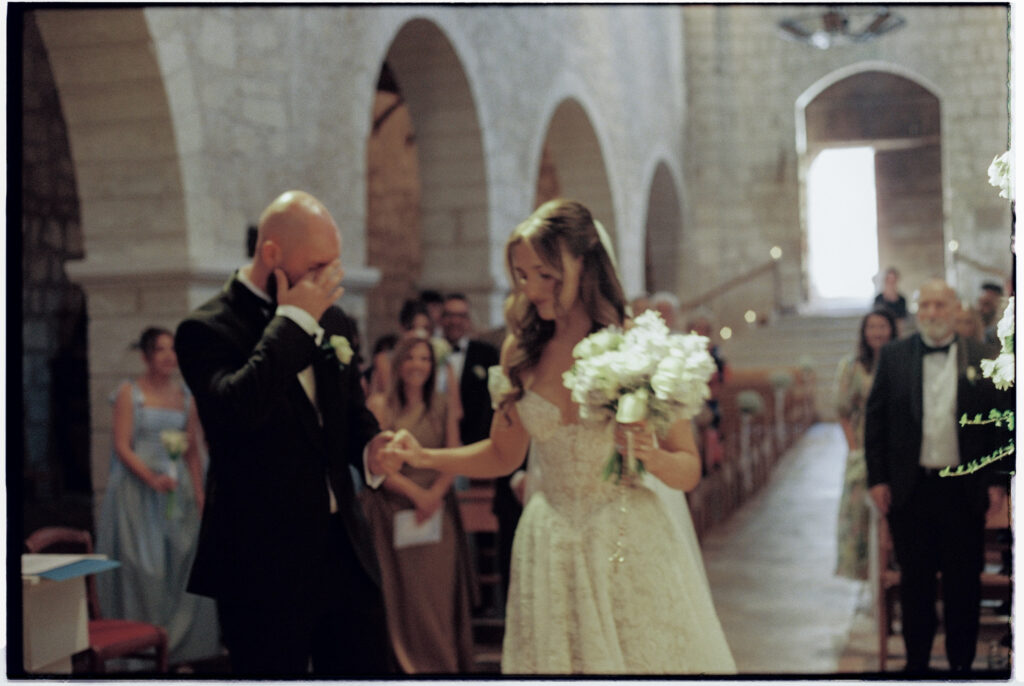 Church wedding in France captured on film