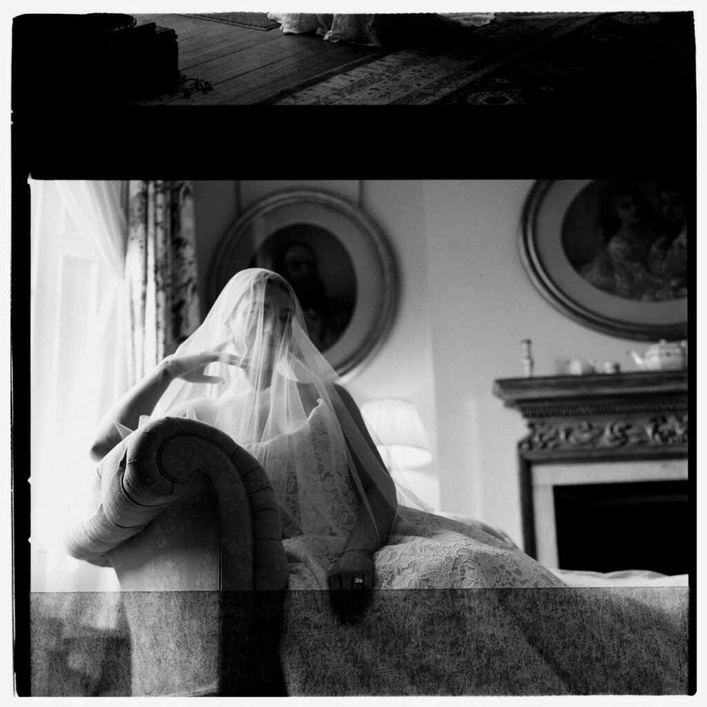 fine art bridal portrait Cotswolds film