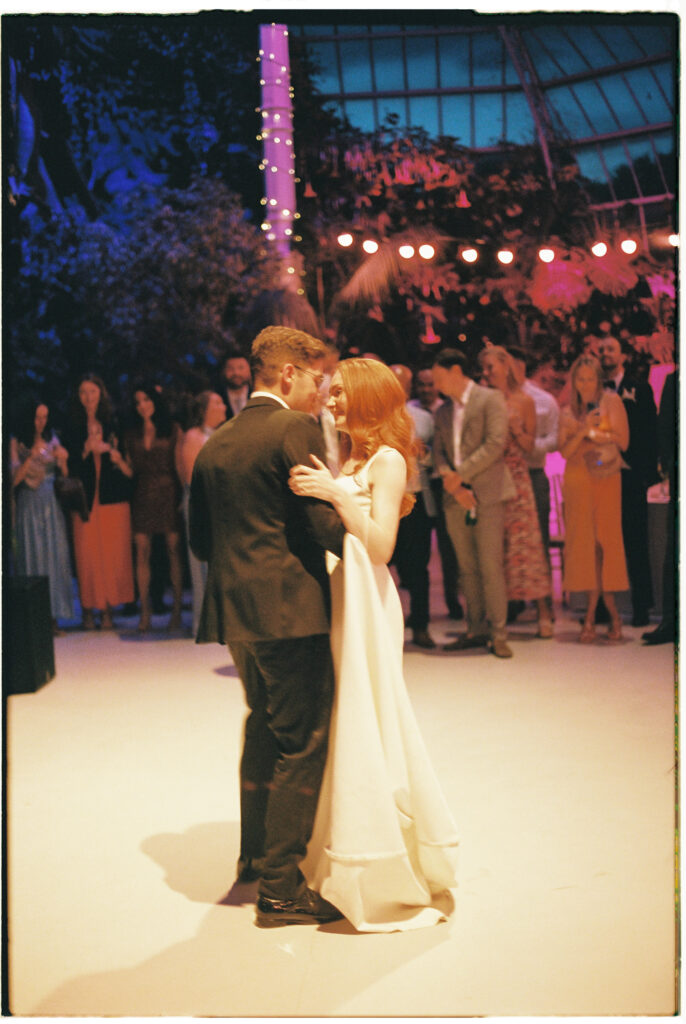 Black Tie Wedding at The Palm House, Liverpool captured on 35mm film 
